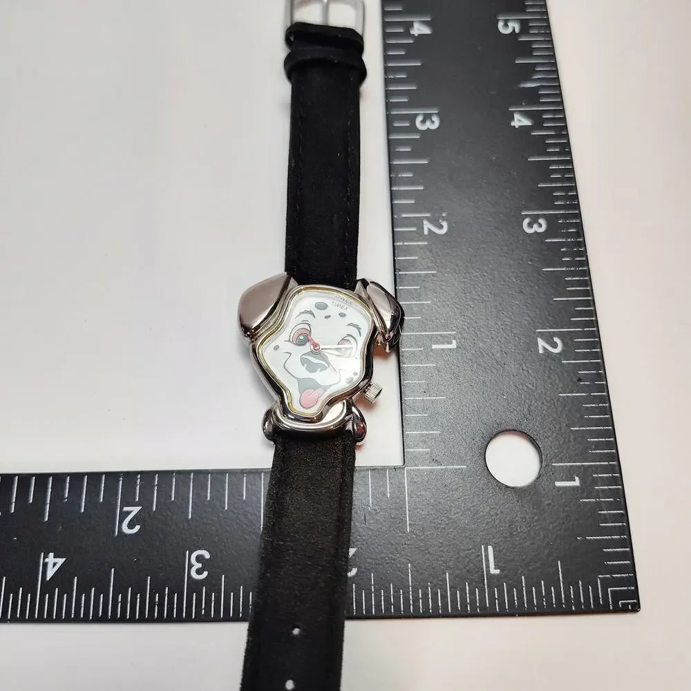 Disney 101 VTG Dalmatians Puppy Dog Timex Watch Ears Case